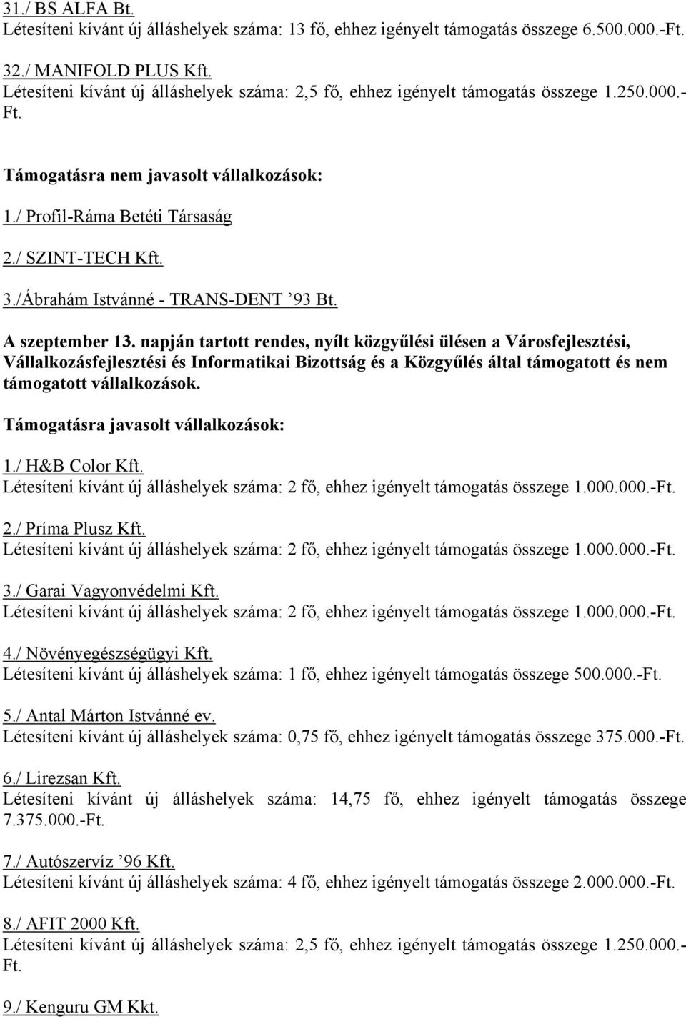 /Ábrahám Istvánné - TRANS-DENT 93 Bt. A szeptember 13.