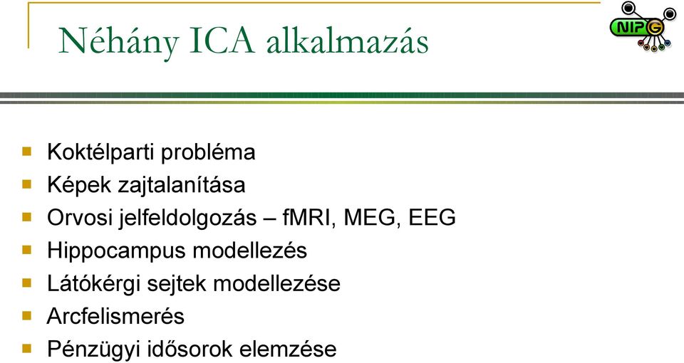 MEG, EEG Hippocampus modellezés Látókérgi