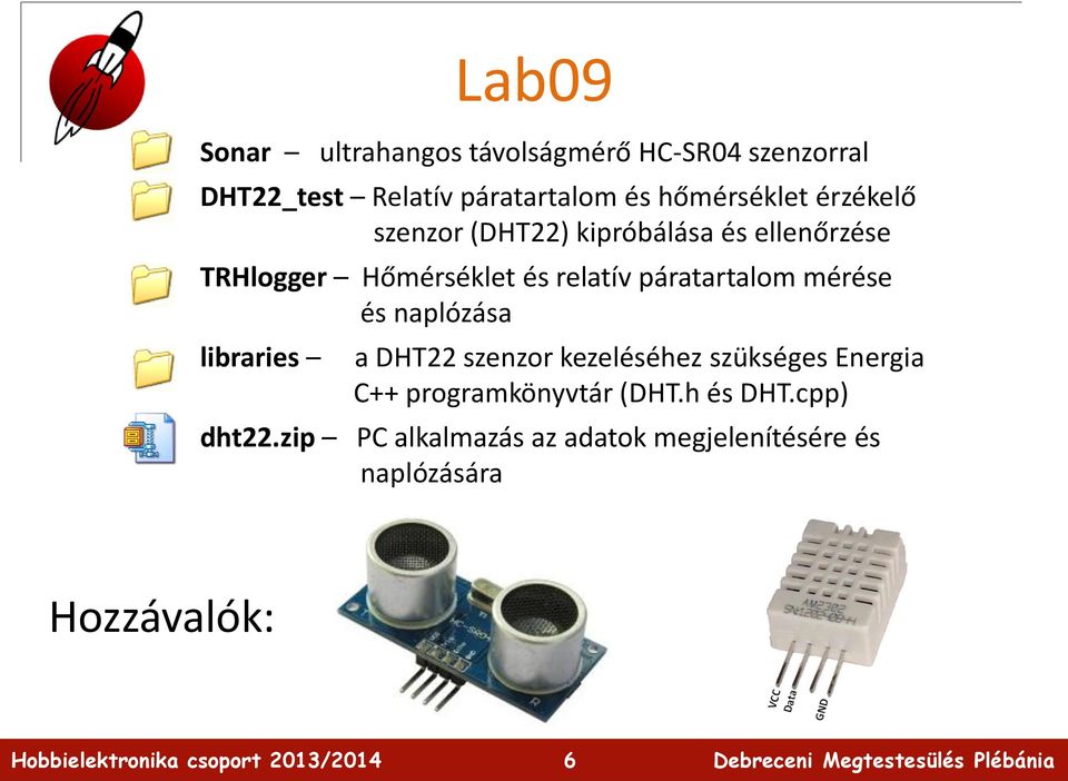 páratartalom mérése és naplózása libraries a DHT22 szenzor kezeléséhez szükséges Energia C++