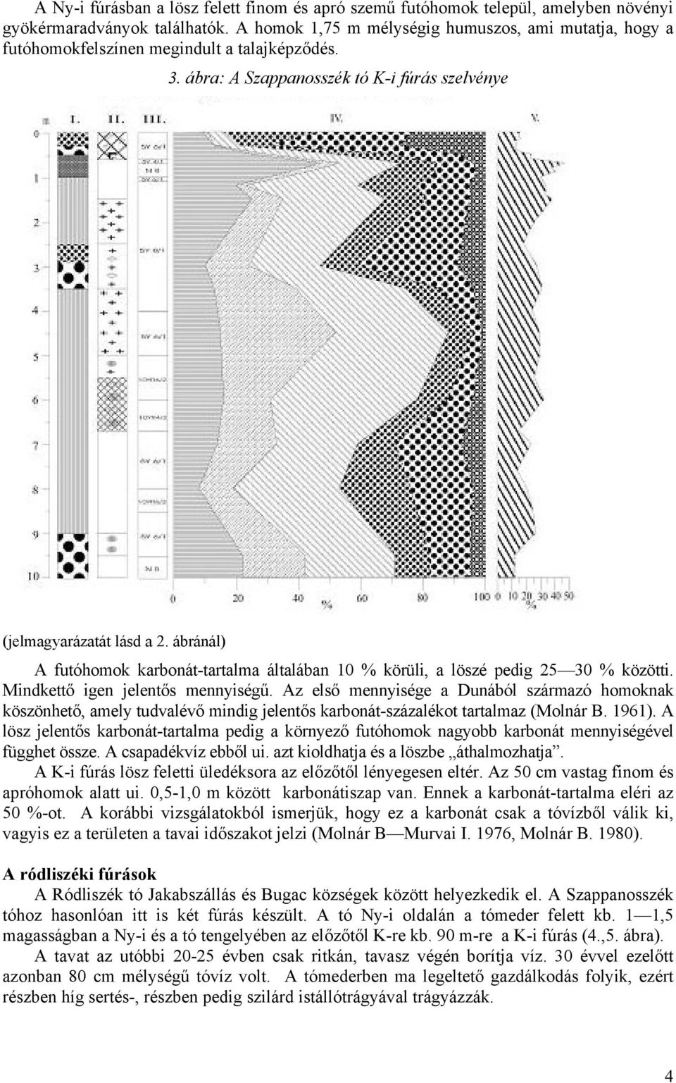 ábránál) A futóhomok karbonát-tartalma általában 10 % körüli, a löszé pedig 25 30 % közötti. Mindkettő igen jelentős mennyiségű.
