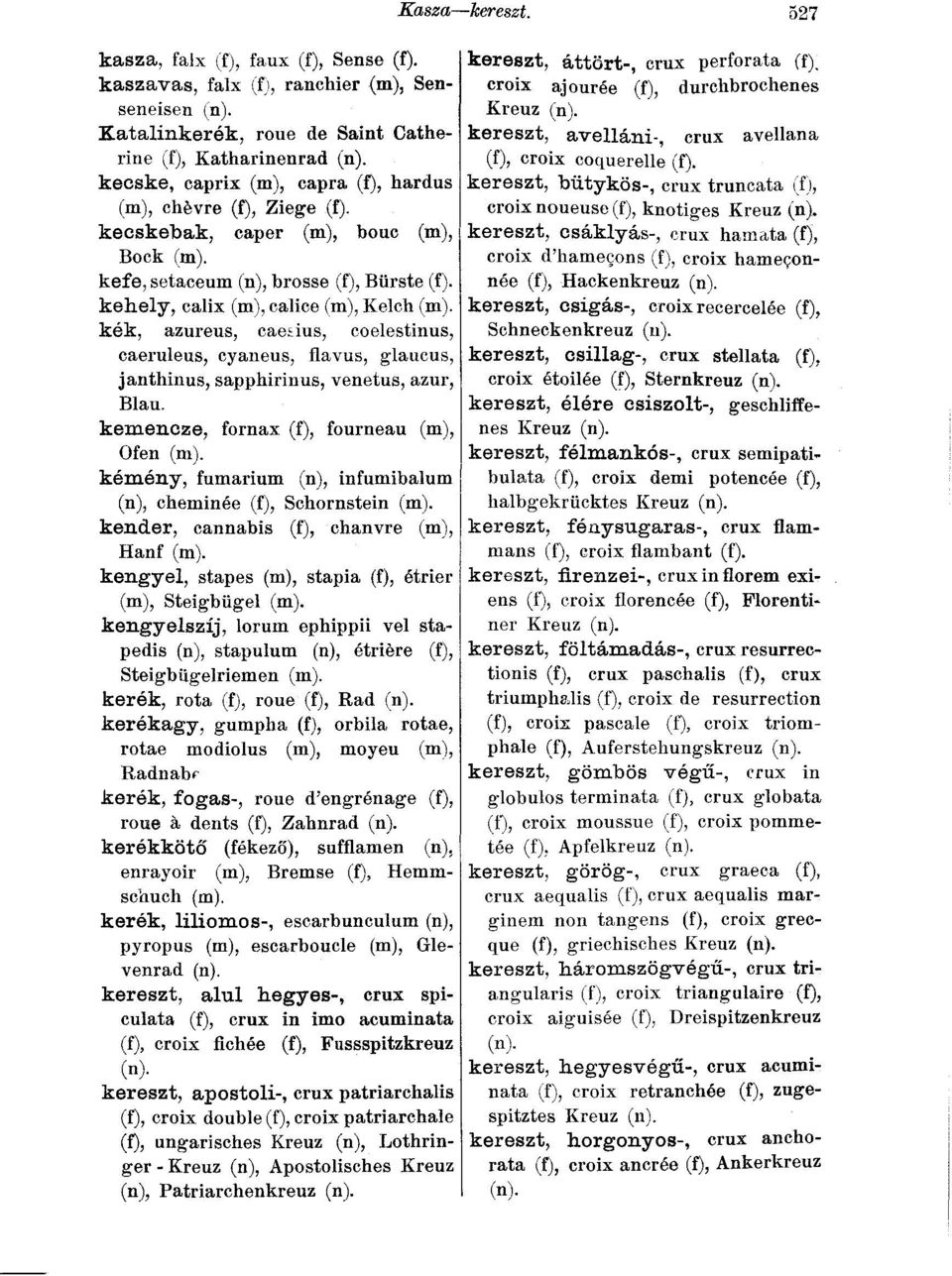 kehely, calix (m), calice (m), Kelch kék, azureus, caedus, coelestinus, caeruleus, cyaneus, flavus, glaucus, janthinus, sapphirinus, venetus, azur, Blau.