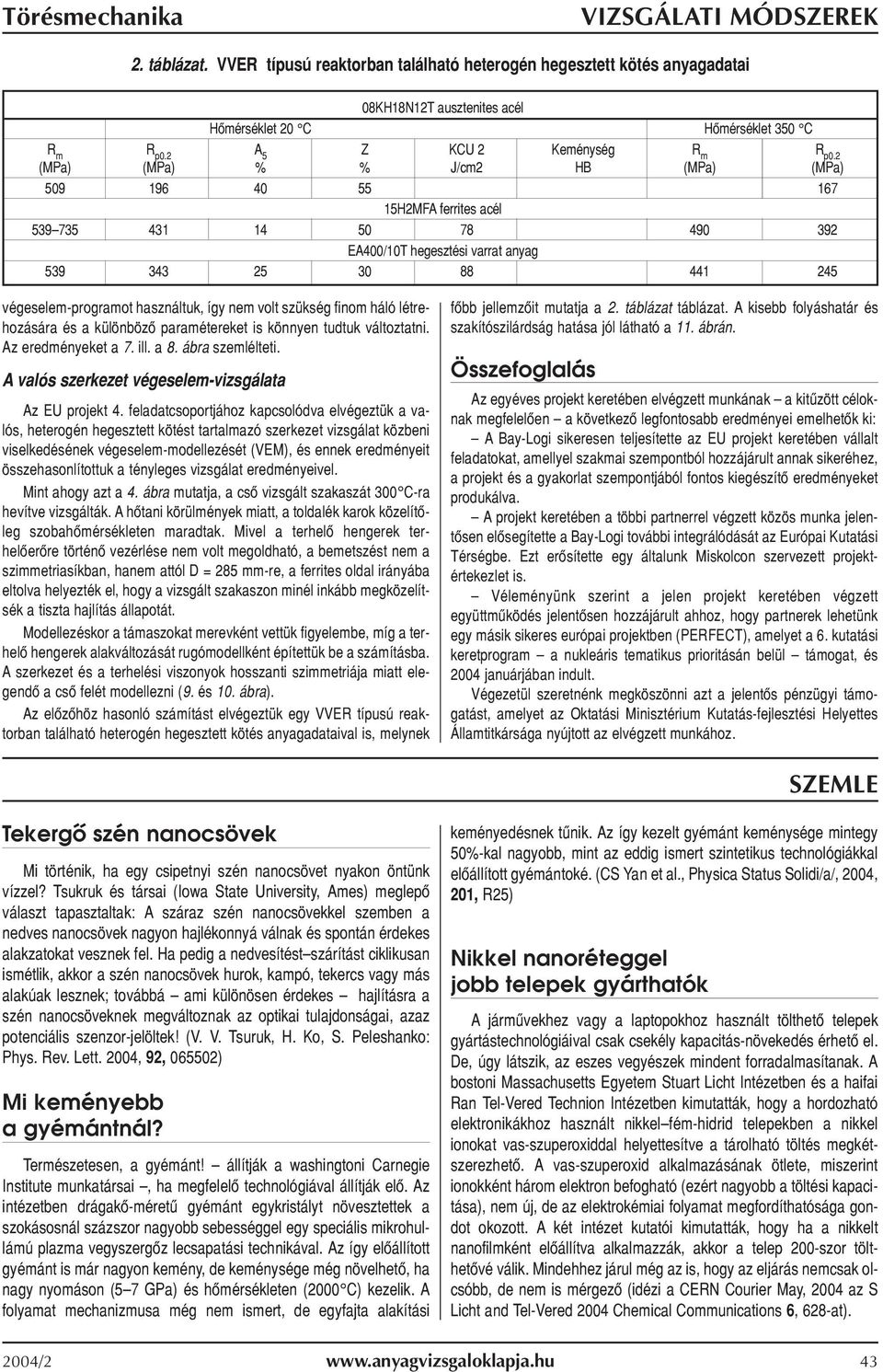 így nem volt szükség finom háló létrehozására és a különbözõ paramétereket is könnyen tudtuk változtatni. Az eredményeket a 7. ill. a 8. ábra szemlélteti.