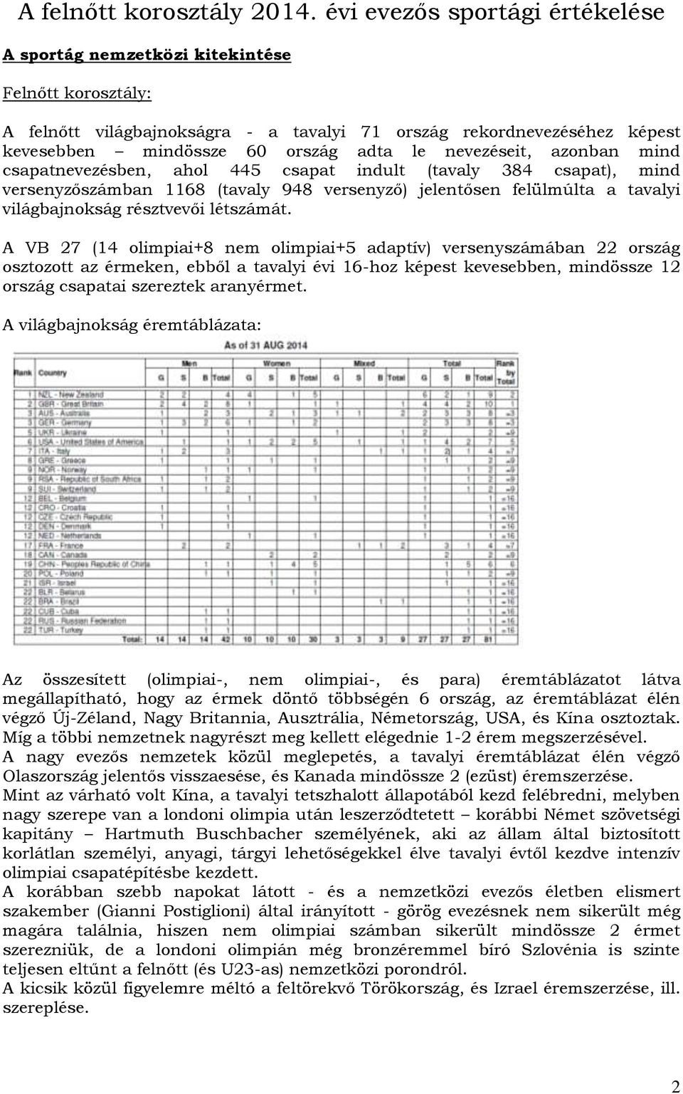 nevezéseit, azonban mind csapatnevezésben, ahol 445 csapat indult (tavaly 384 csapat), mind versenyzőszámban 1168 (tavaly 948 versenyző) jelentősen felülmúlta a tavalyi világbajnokság résztvevői