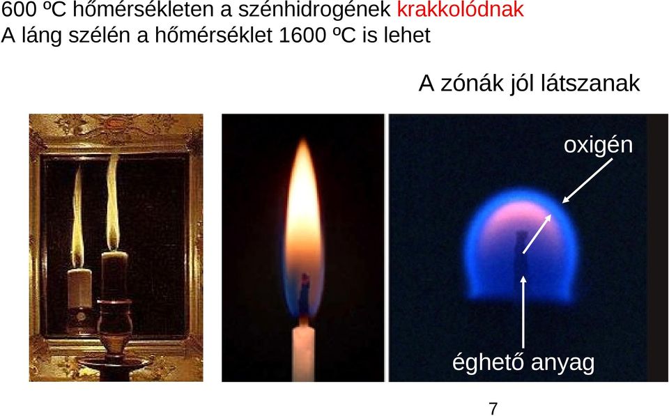 szélén a hőmérséklet 1600 ºC is