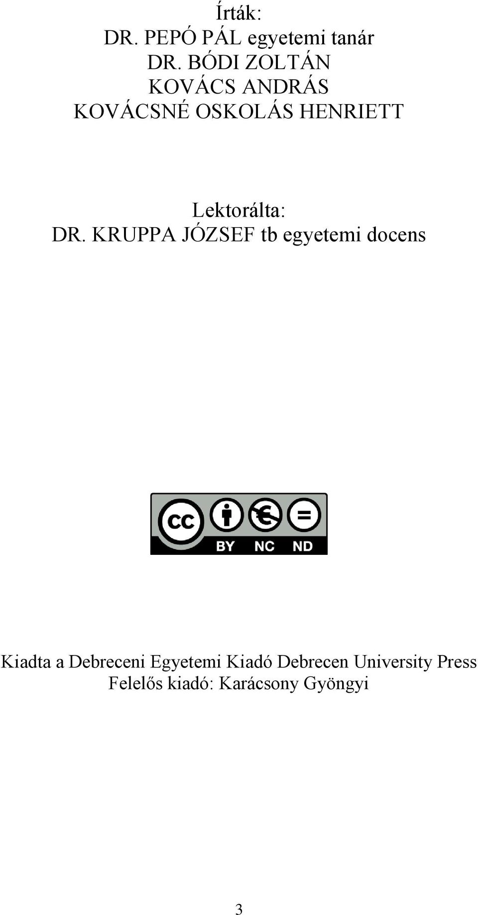 Lektorálta: DR.