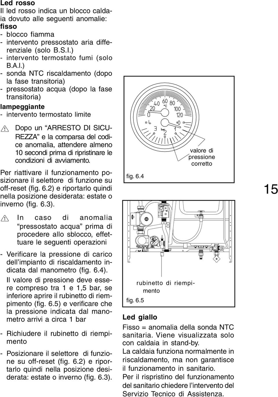 ) - intervento termostato fumi (solo B.A.I.