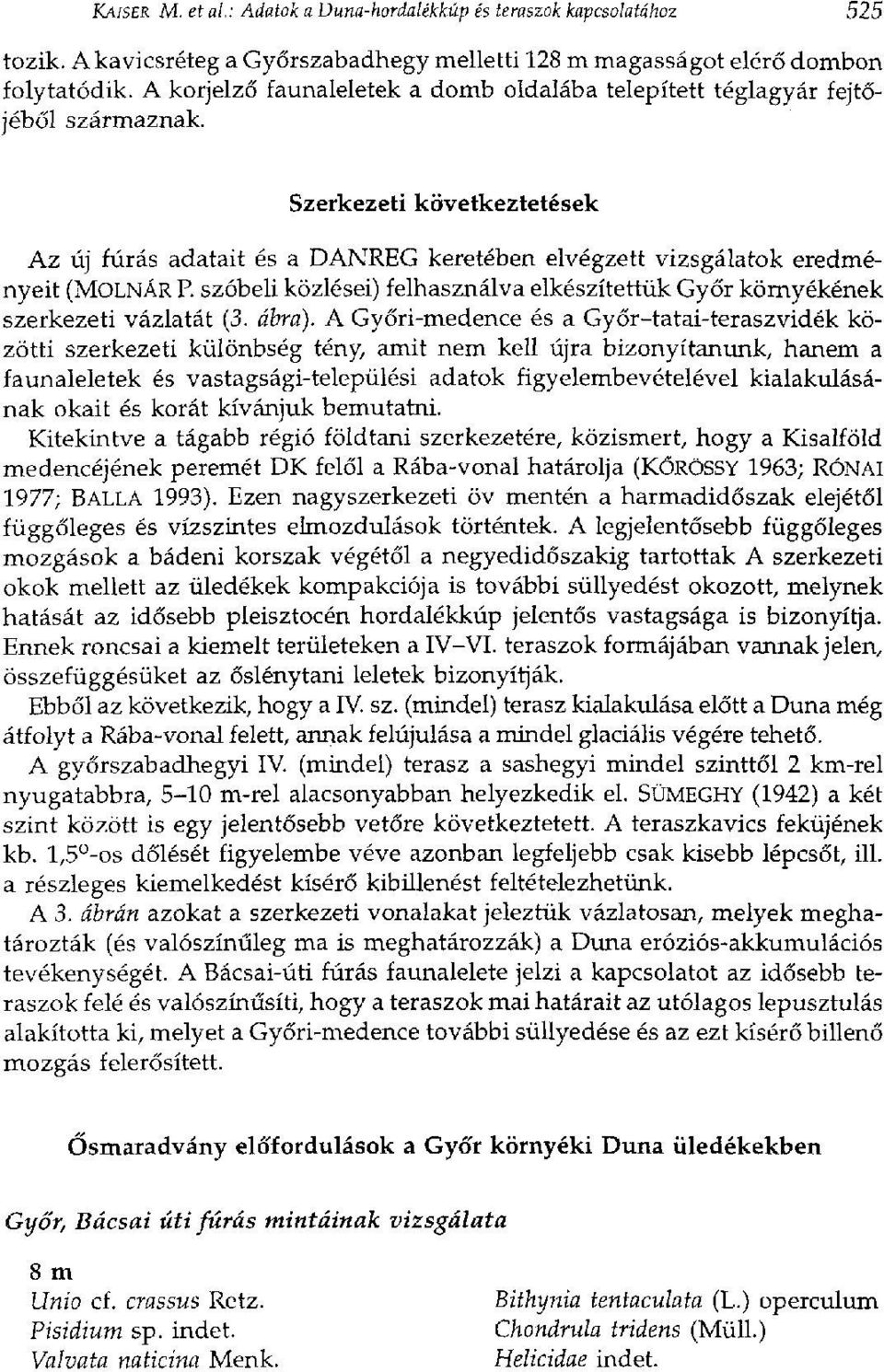 szóbeli közlései) felhasználva elkészítettük Győr környékének szerkezeti vázlatát (3. ábra).