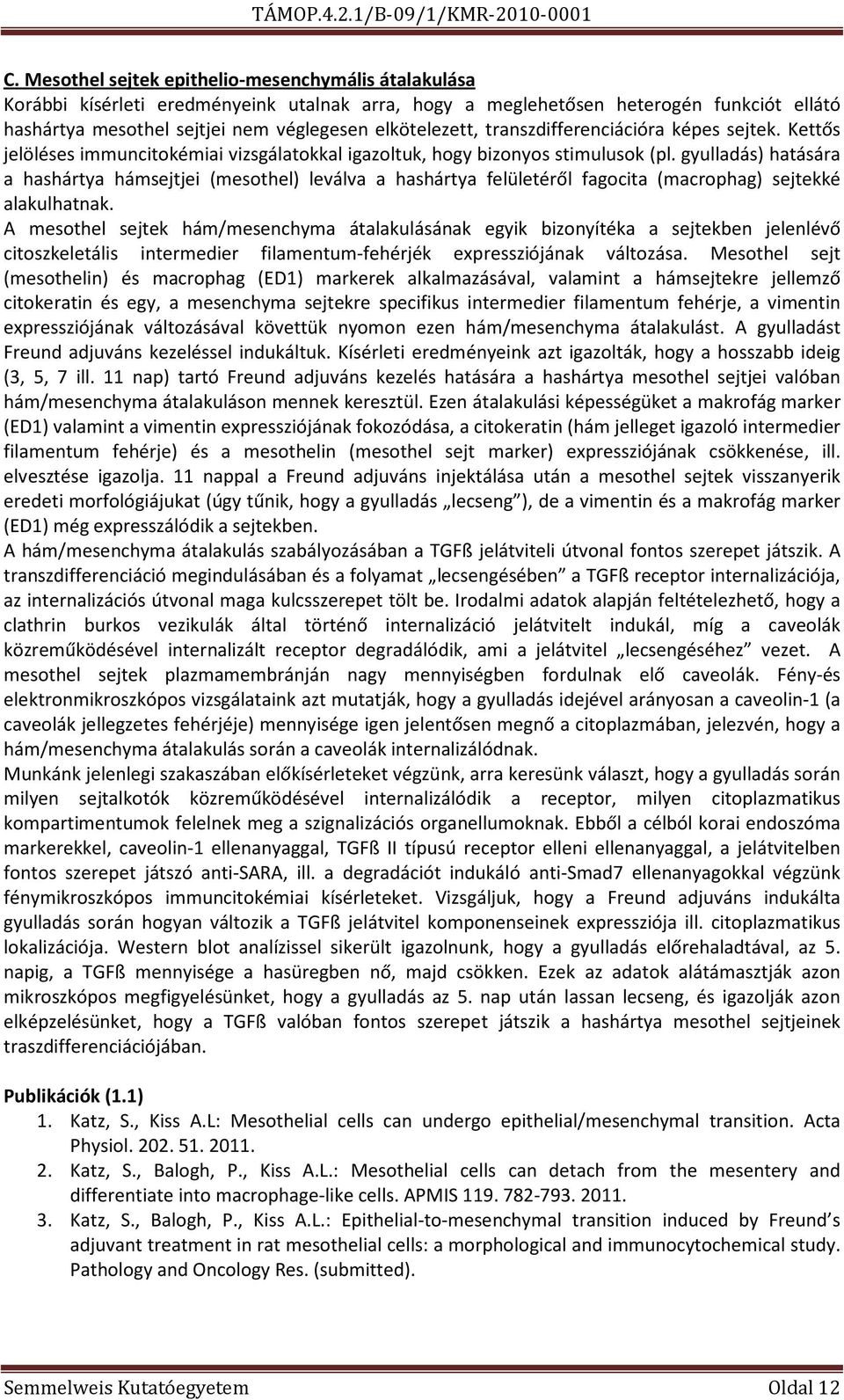 gyulladás) hatására a hashártya hámsejtjei (mesothel) leválva a hashártya felületéről fagocita (macrophag) sejtekké alakulhatnak.