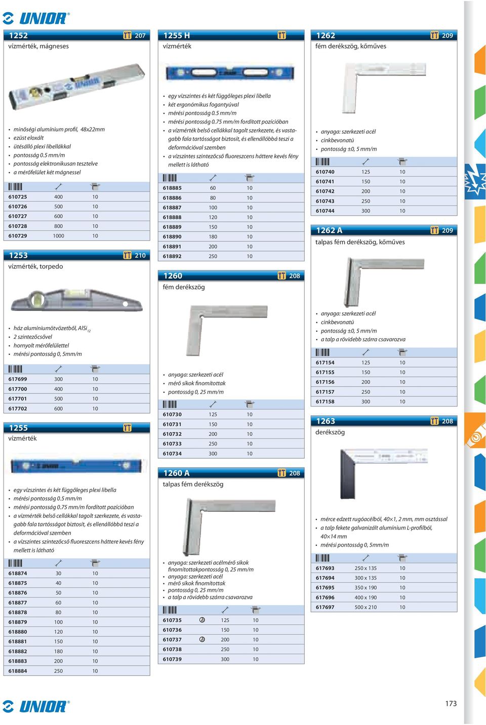 függőleges plexi libella két ergonómikus fogantyúval mérési pontosság 0.5 mm/m mérési pontosság 0.