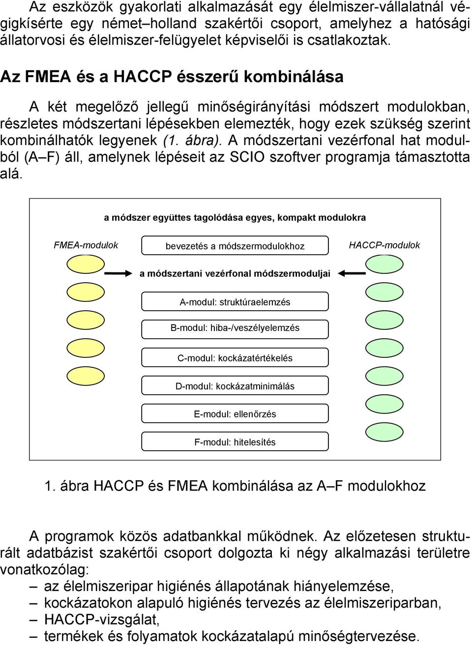 ábra). A módszertani vezérfonal hat modulból (A F) áll, amelynek lépéseit az SCIO szoftver programja támasztotta alá.