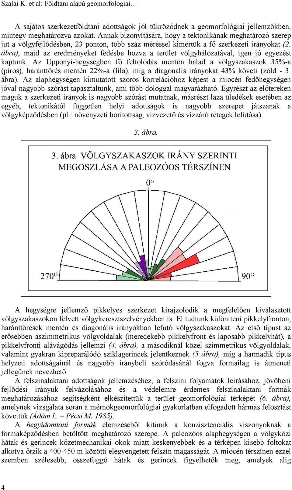 ábra), majd az eredményeket fedésbe hozva a terület völgyhálózatával, igen jó egyezést kaptunk.