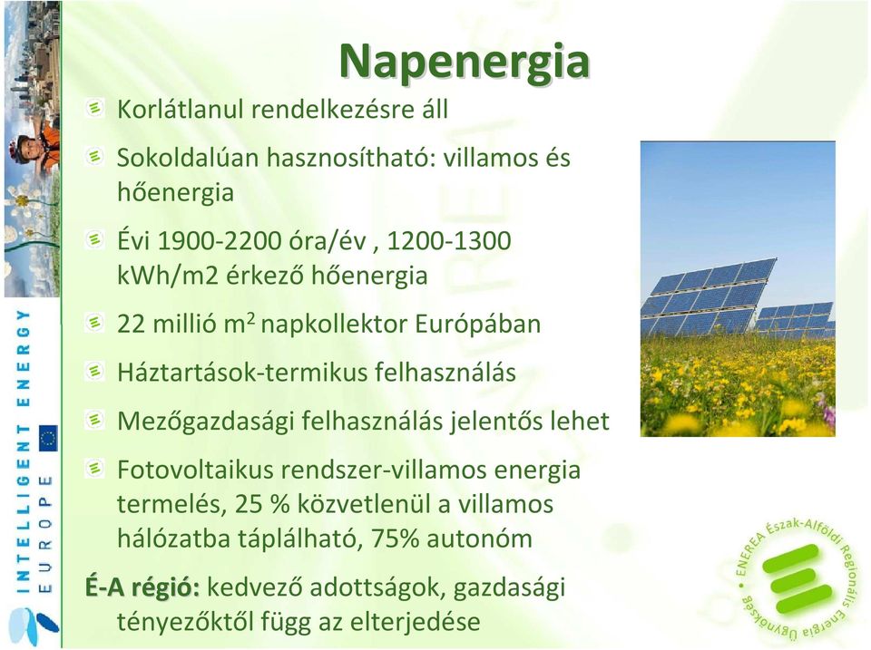 Mezőgazdasági felhasználás jelentős lehet Fotovoltaikus rendszer-villamos energia termelés, 25 % közvetlenül a