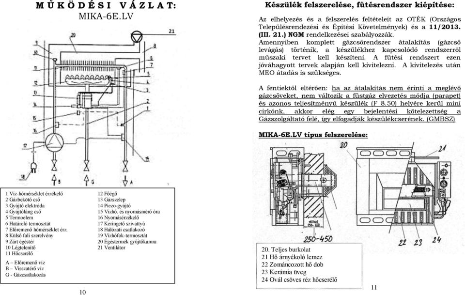 ) NGM rendelkezései szabályozzák. Amennyiben komplett gázcsőrendszer átalakítás (gázcső levágás) történik, a készülékhez kapcsolódó rendszerről műszaki tervet kell készíteni.