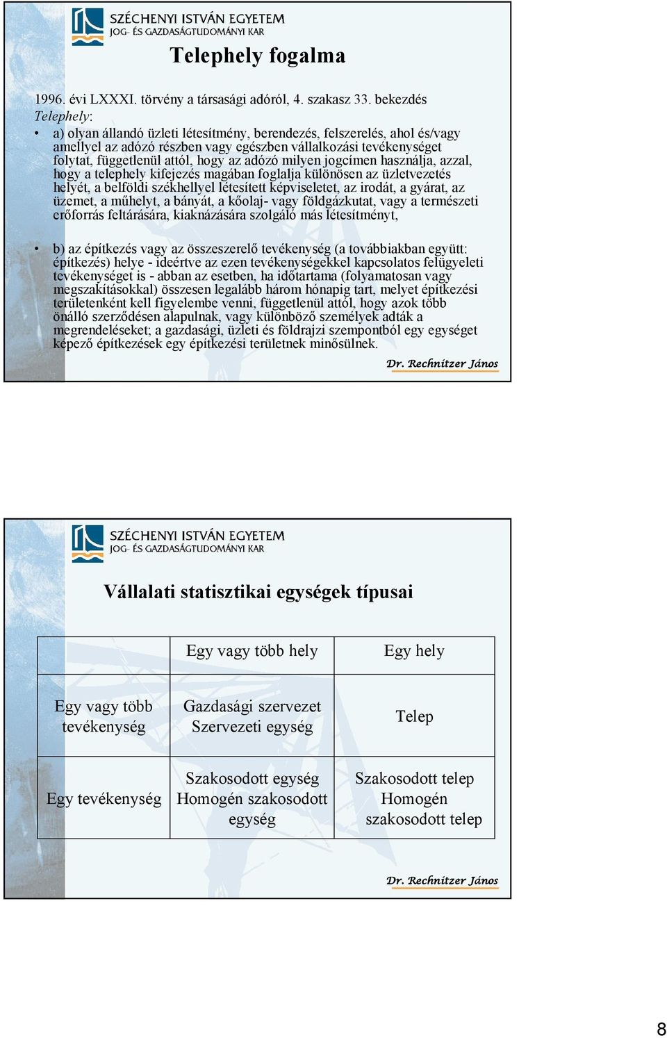 adózó milyen jogcímen használja, azzal, hogy a telephely kifejezés magában foglalja különösen az üzletvezetés helyét, a belföldi székhellyel létesített képviseletet, az irodát, a gyárat, az üzemet, a