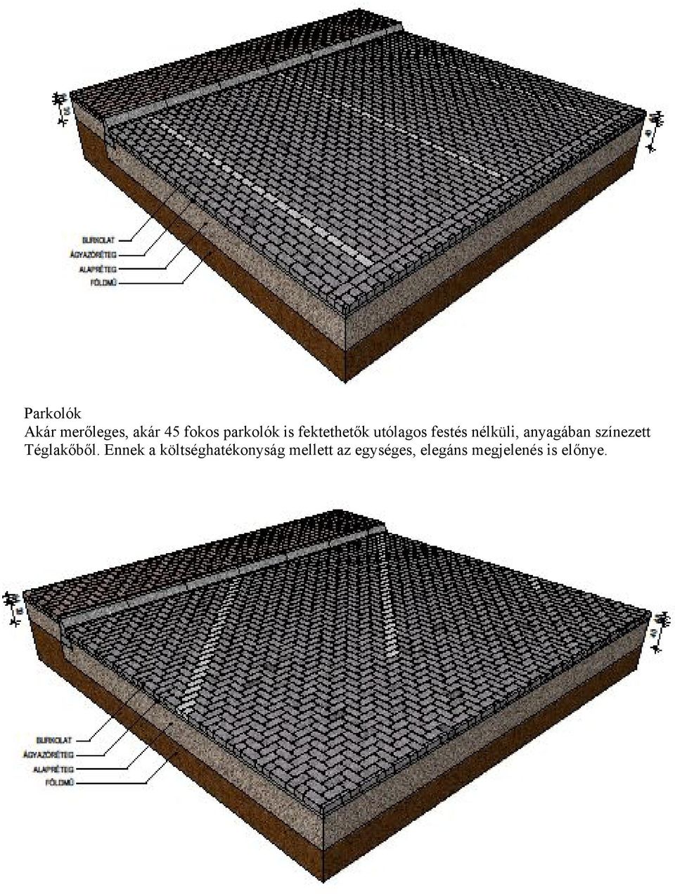 színezett Téglakőből.