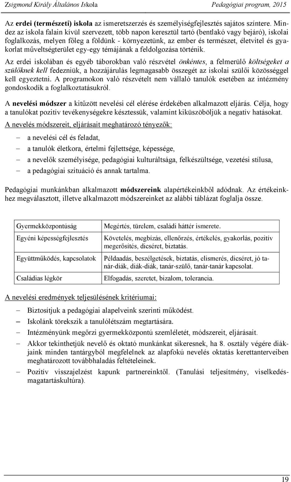 műveltségterület egy-egy témájának a feldolgozása történik.