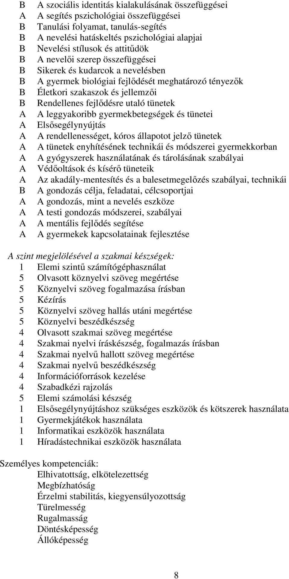 jellemzői Rendellenes fejlődésre utaló tünetek A leggyakoribb gyermekbetegségek és tünetei Elsősegélynyújtás A rendellenességet, kóros állapotot jelző tünetek A tünetek enyhítésének technikái és