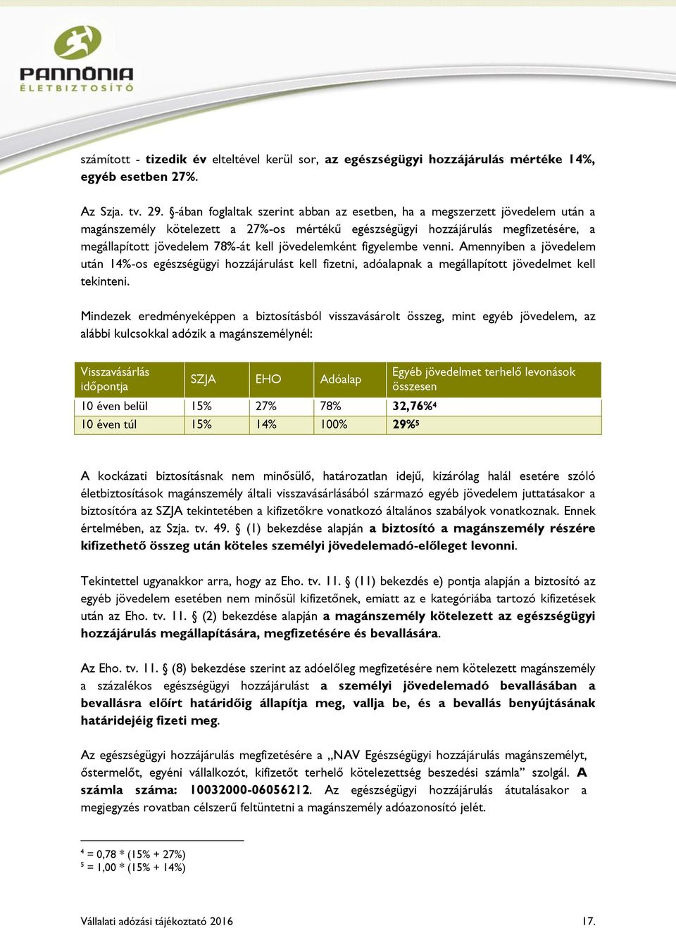 jövedelemként figyelembe venni. Amennyiben a jövedelem után 14%-os egészségügyi hozzájárulást kell fizetni, adóalapnak a megállapított jövedelmet kell tekinteni.