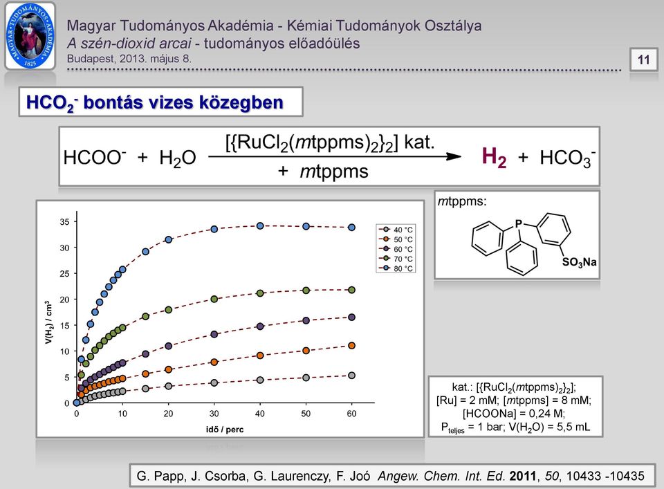 [HCOONa] = 0,24 M; P teljes = 1 bar; V(H 2 O) = 5,5 ml G.