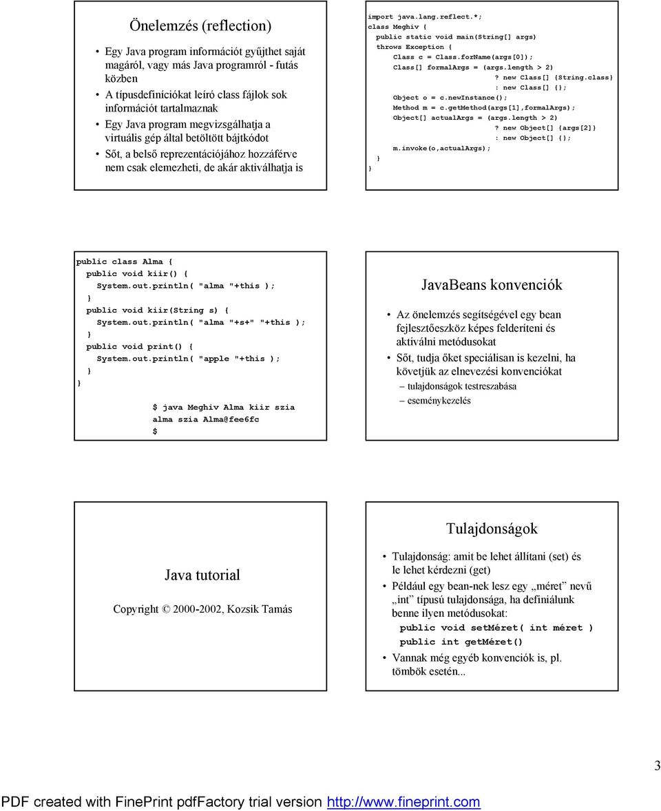 *; class Meghiv { public static void main(string[] args) throws Exception { Class c = Class.forName(args[0]); Class[] formalargs = (args.length > 2)? new Class[] {String.