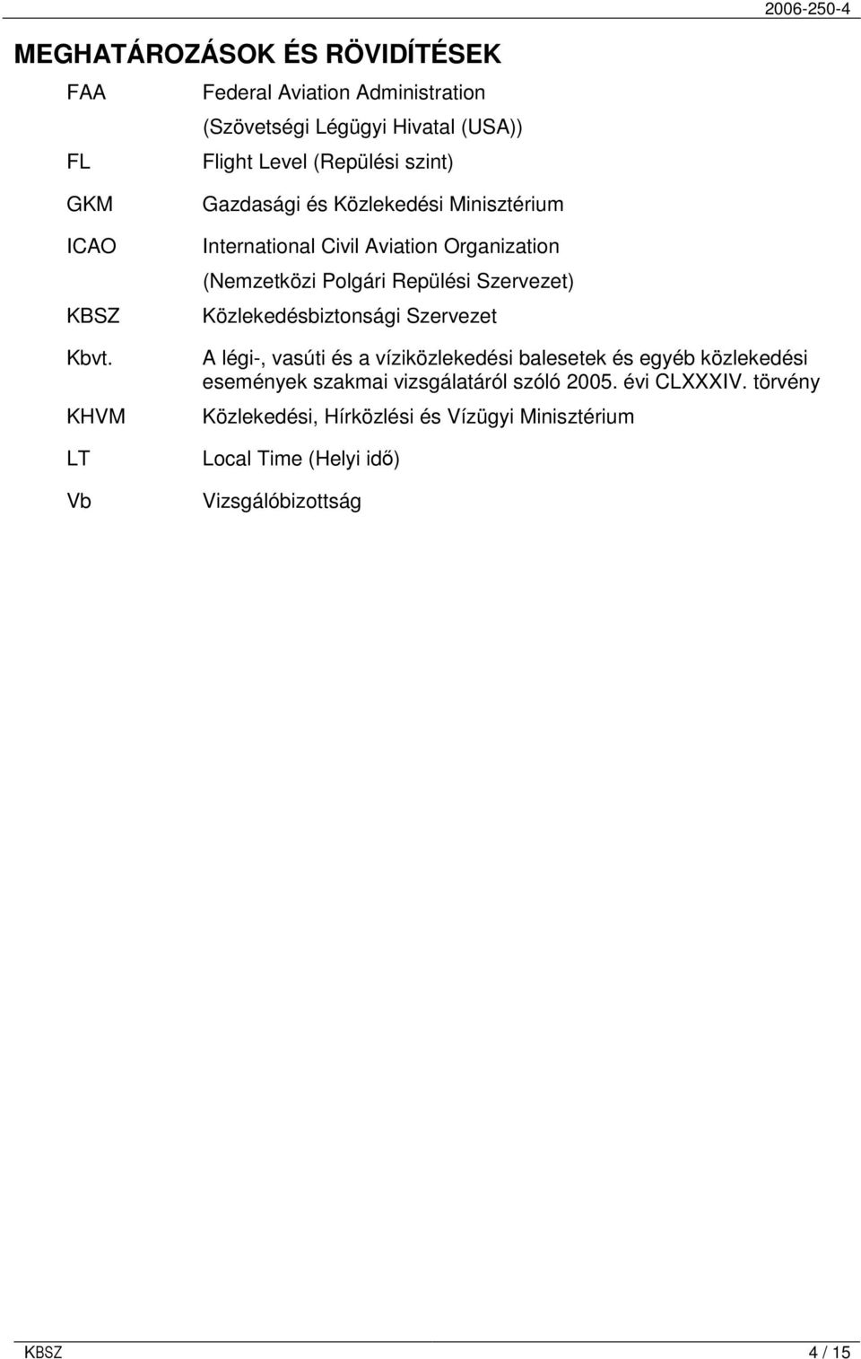 KHVM LT Vb Gazdasági és Közlekedési Minisztérium International Civil Aviation Organization (Nemzetközi Polgári Repülési Szervezet)