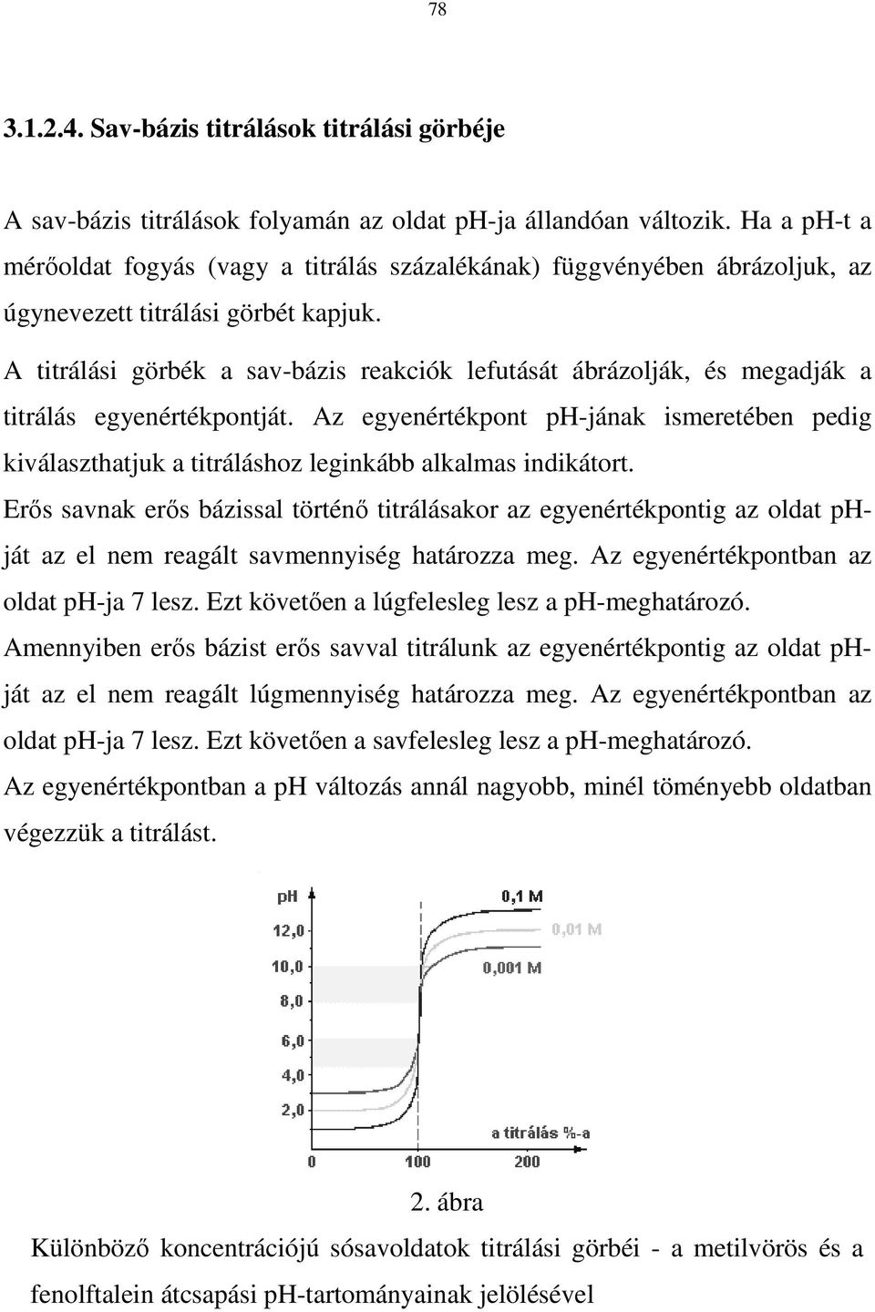 A titrálási görbék a sav-bázis reakciók lefutását ábrázolják, és megadják a titrálás egyenértékpontját.