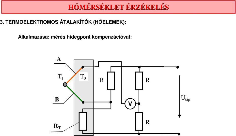 Alkalmazása: mérés hidegpont