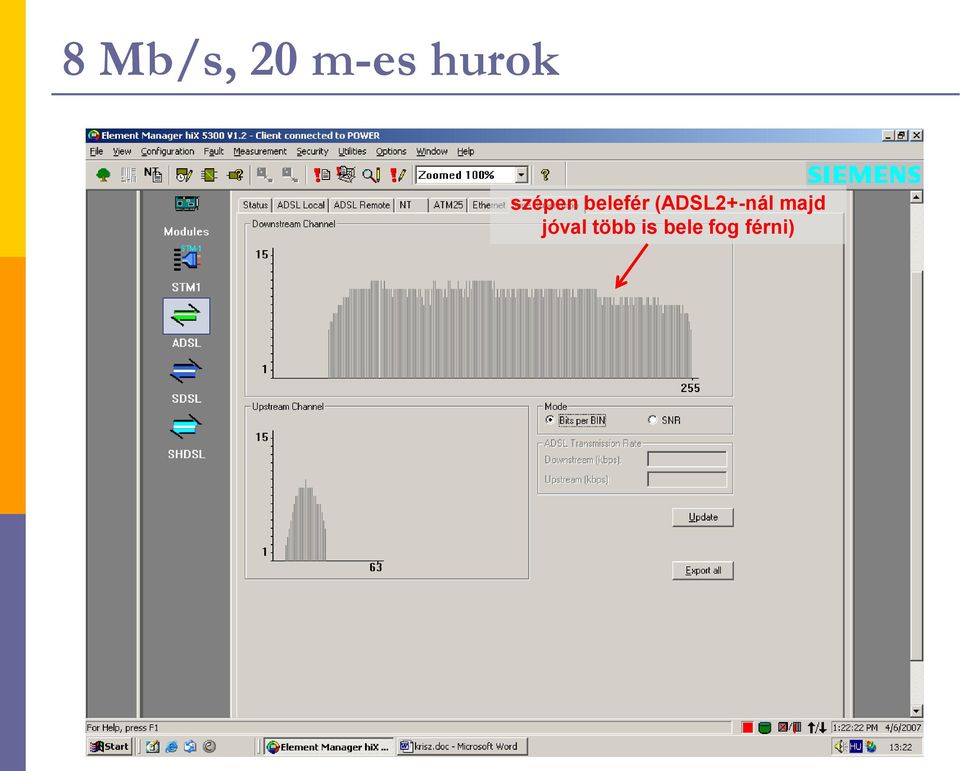 (ADSL2+-nál majd