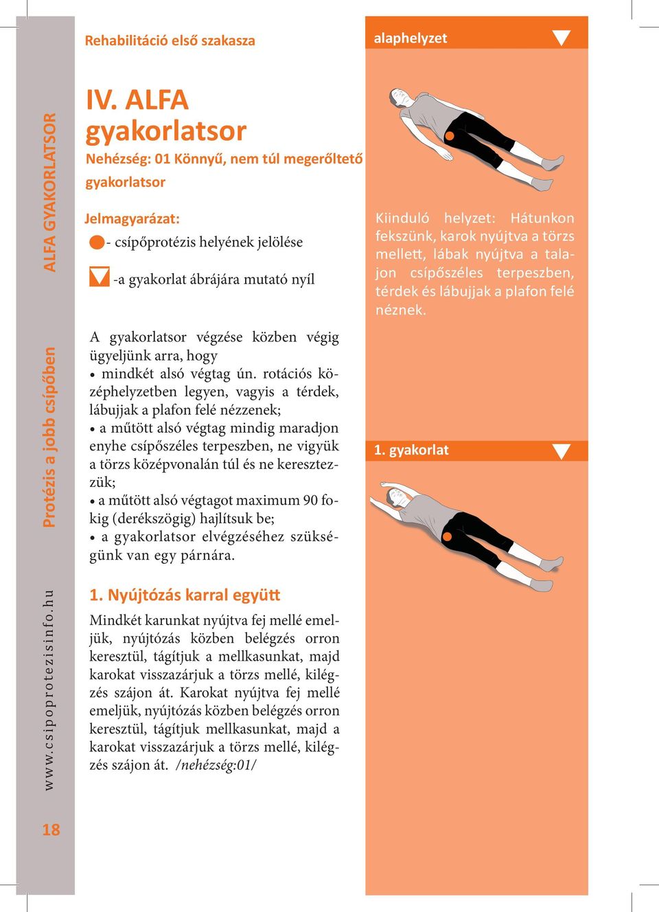 ügyeljünk arra, hogy mindkét alsó végtag ún.