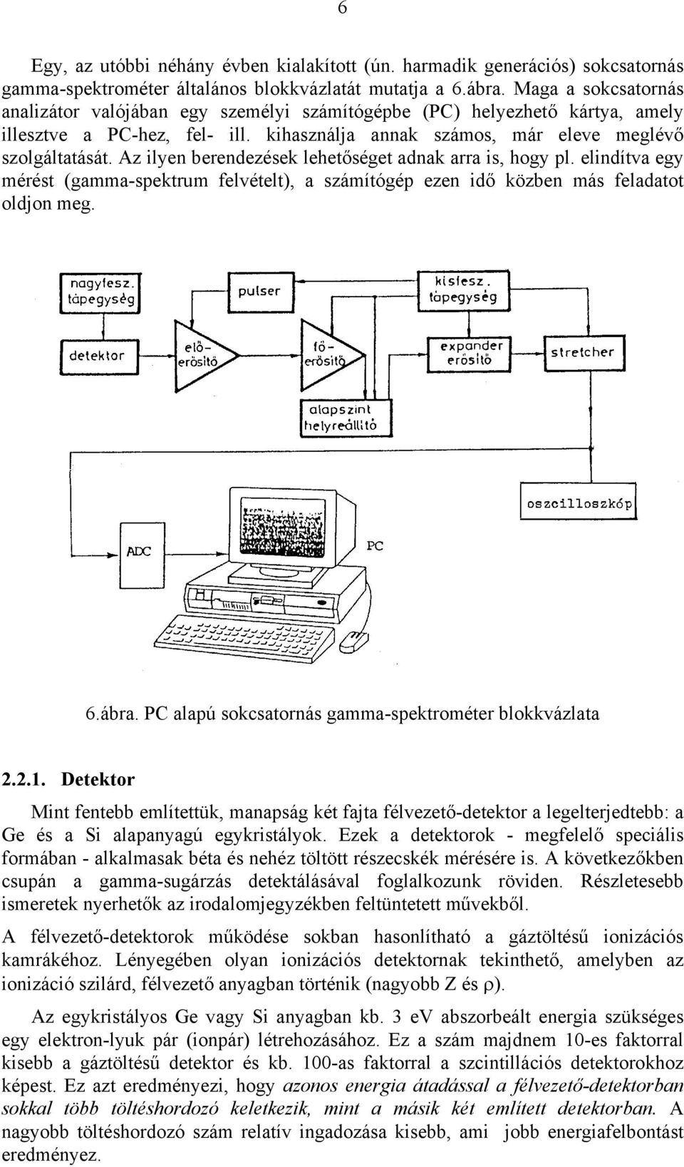 Az ilyen berendezések lehetőséget adnak arra is, hogy pl. elindítva egy mérést (gamma-spektrum felvételt), a számítógép ezen idő közben más feladatot oldjon meg. 6.ábra.