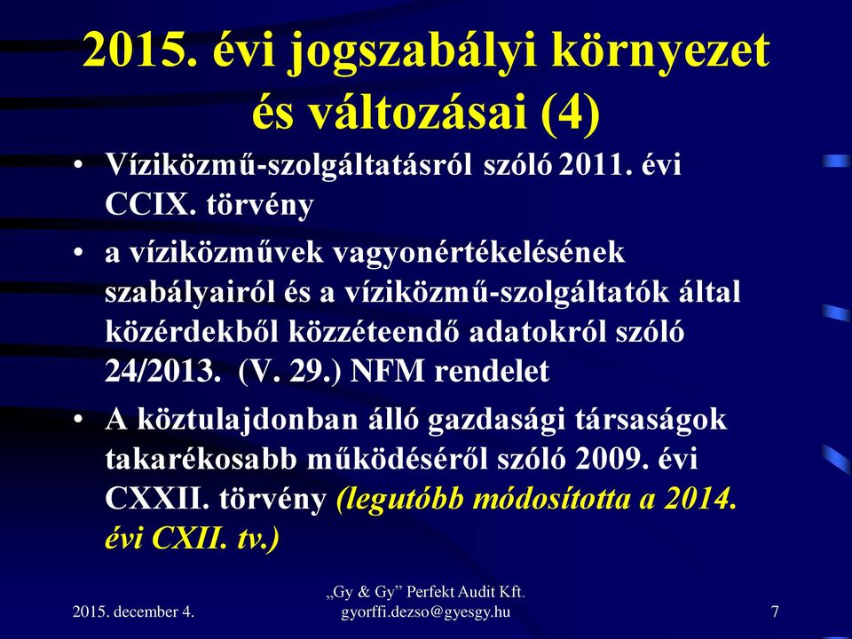 közzéteendő adatokról szóló 24/2013. (V. 29.