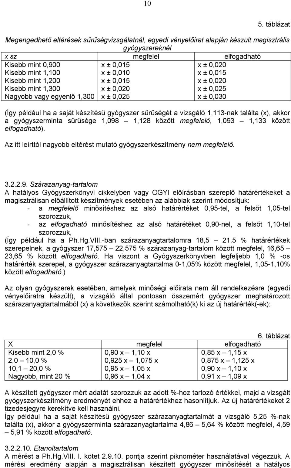 1,113-nak találta (x), akkor a yóyszerminta sűrűsée 1,098