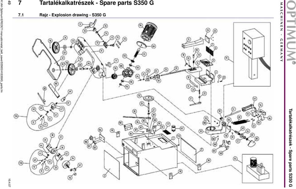 1 Rajz - Explosion drawing - S350 G 49