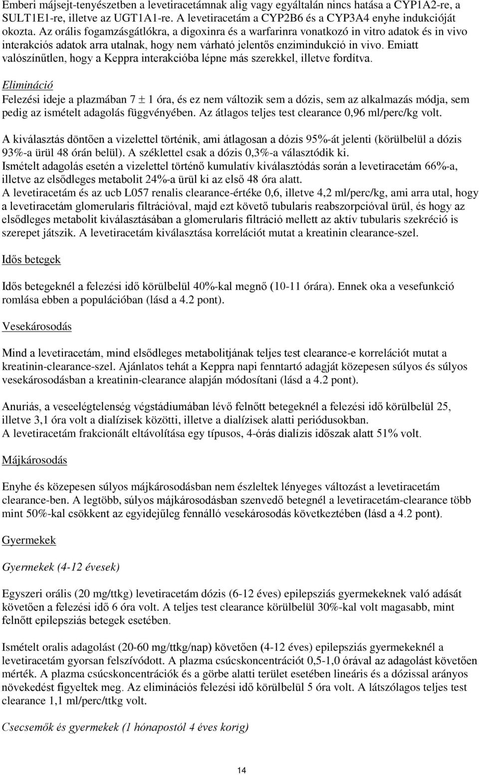 Emiatt valószínűtlen, hogy a Keppra interakcióba lépne más szerekkel, illetve fordítva.