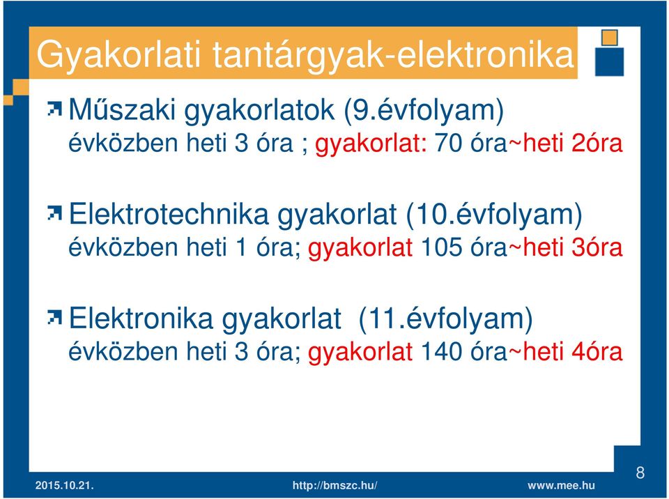 Elektrotechnika gyakorlat (10.