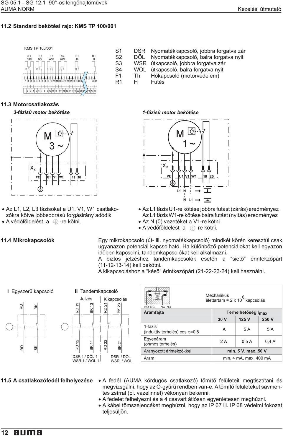 U1 V1 W1 19 20 Az L1, L2, L3 fázisokat a U1, V1, W1 csatlakozókra kötve jobbsodrású forgásirány adódik Az L1 fázis U1-re kötése jobbra futást (zárás) eredményez Az L1 fázis W1-re kötése balra futást