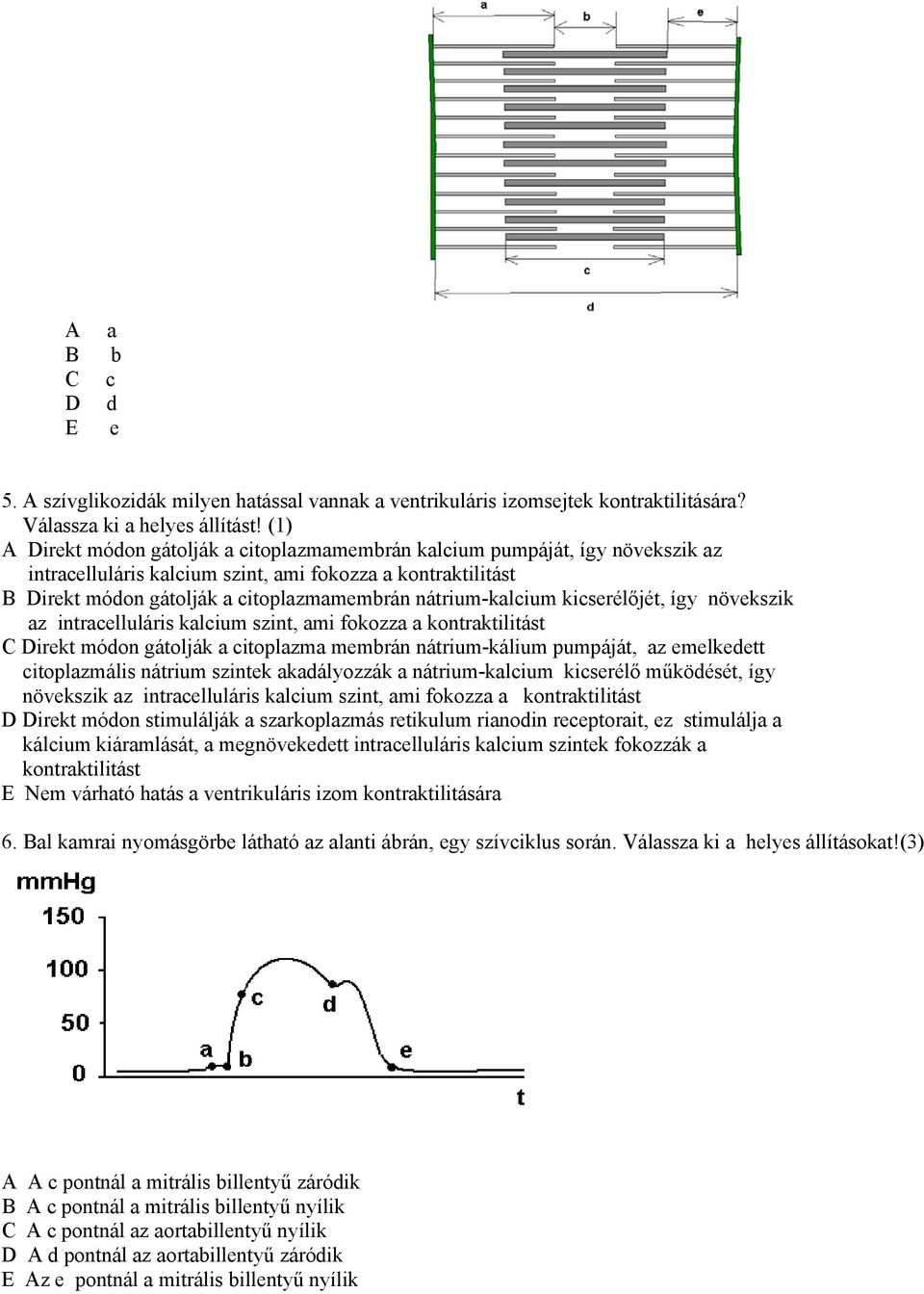 nátrium-kalcium kicserélőjét, így növekszik az intracelluláris kalcium szint, ami fokozza a kontraktilitást C Direkt módon gátolják a citoplazma membrán nátrium-kálium pumpáját, az emelkedett