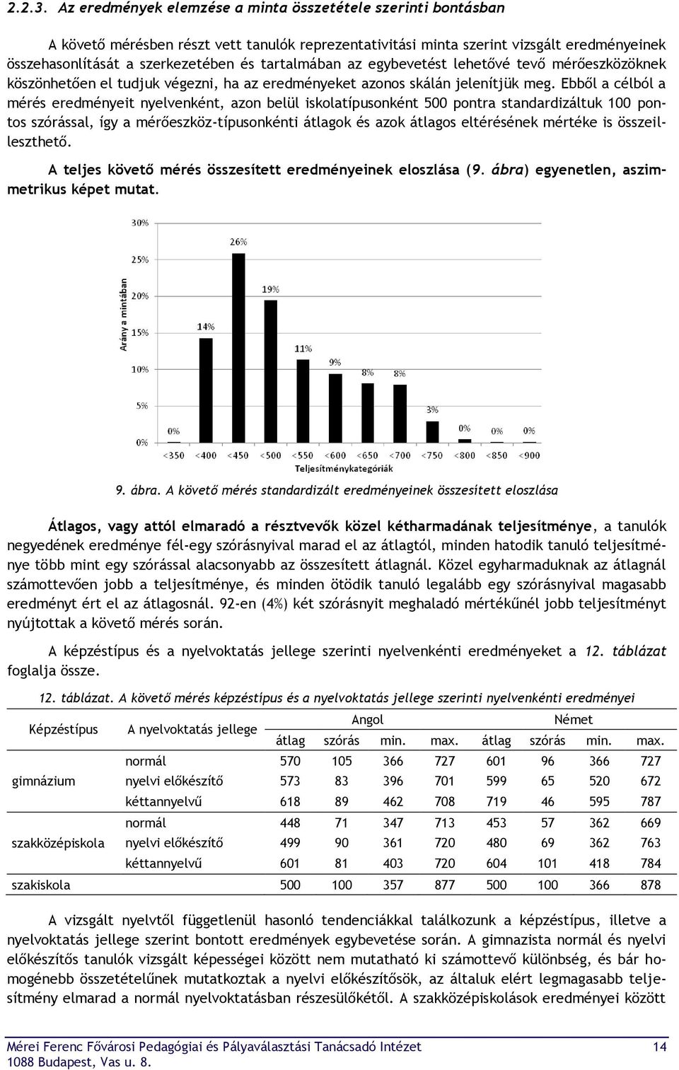 tartalmában az egybevetést lehetővé tevő mérőeszközöknek köszönhetően el tudjuk végezni, ha az eredményeket azonos skálán jelenítjük meg.