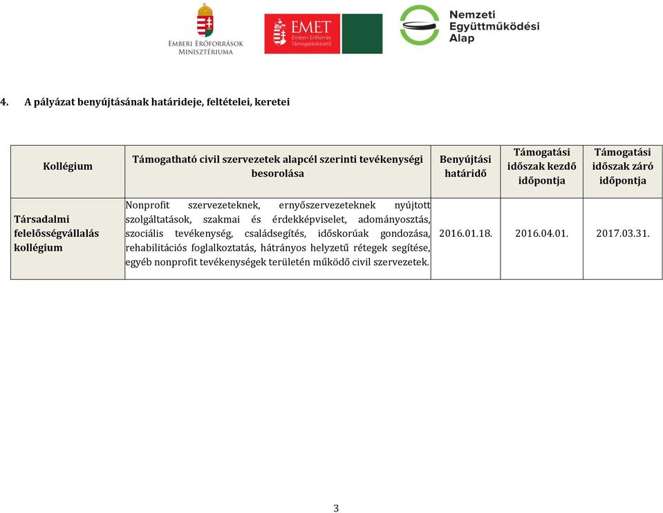 ernyőszervezeteknek nyújtott szolgáltatások, szakmai és érdekképviselet, adományosztás, szociális tevékenység, családsegítés, időskorúak gondozása,