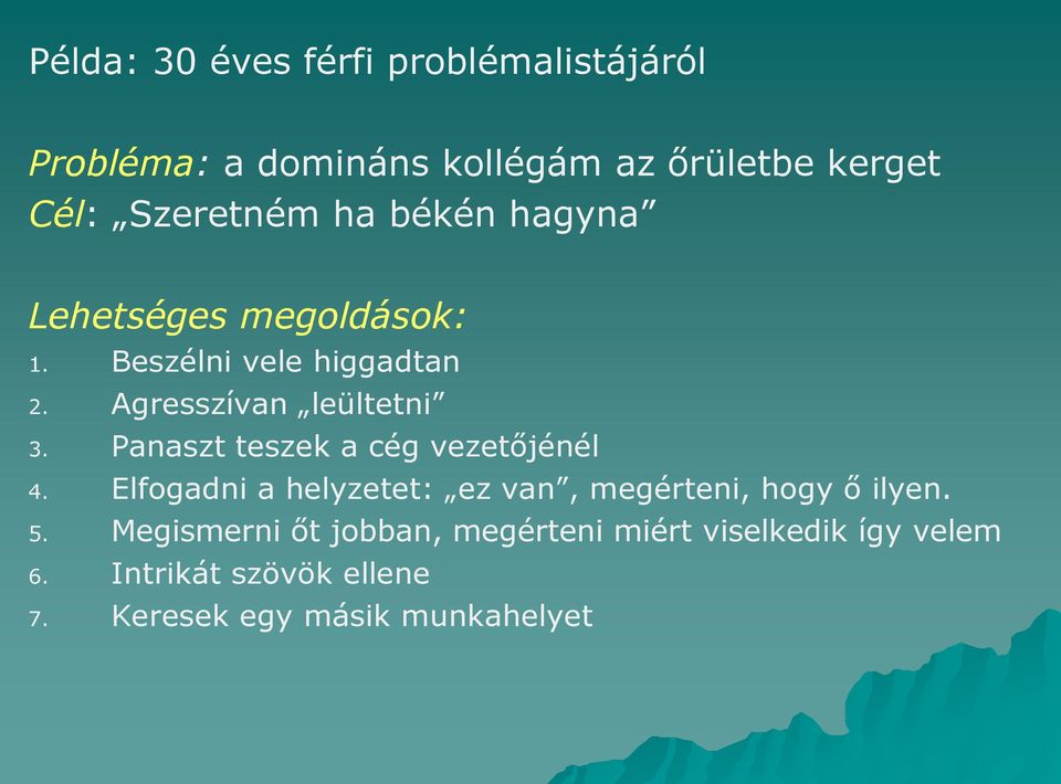 Panaszt teszek a cég vezetőjénél 4. Elfogadni a helyzetet: ez van, megérteni, hogy ő ilyen. 5.