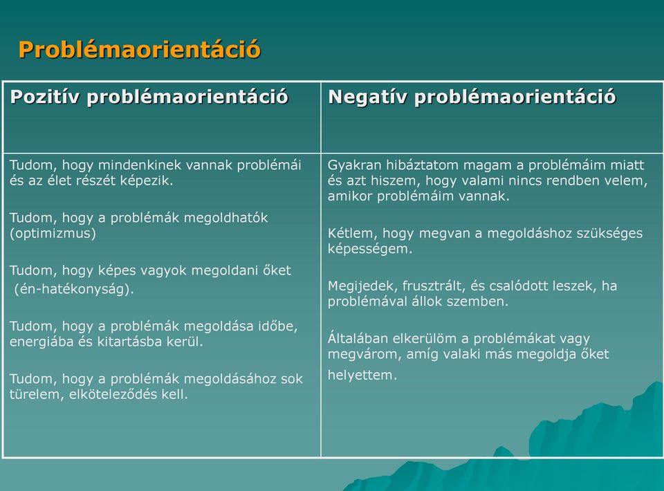 Tudom, hogy a problémák megoldásához sok türelem, elköteleződés kell.