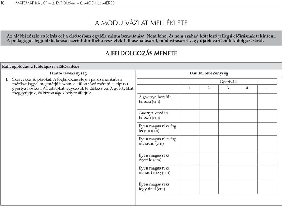 A feldolgozás menete Ráhangolódás, a feldolgozás előkészítése Tanítói tevékenység 1. Szervezzünk párokat.