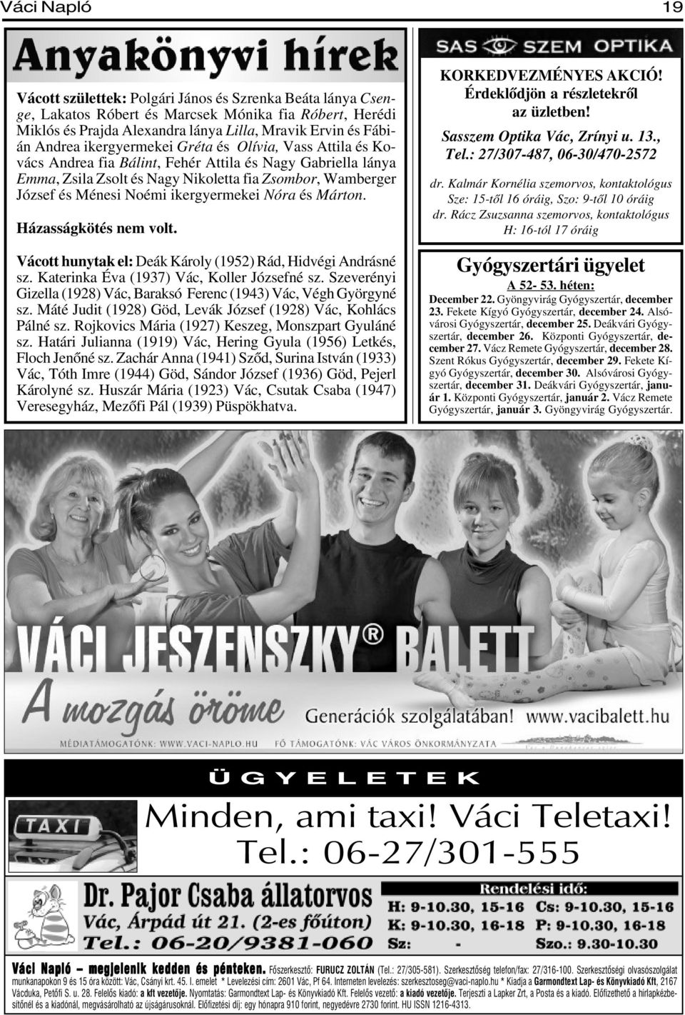 ikergyermekei Nóra és Márton. Házasságkötés nem volt. Vácott hunytak el: Deák Károly (1952) Rád, Hidvégi Andrásné sz. Katerinka Éva (1937) Vác, Koller Józsefné sz.