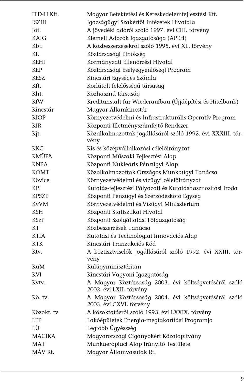 törvény Kiemelt Adózók Igazgatósága (APEH) A közbeszerzésekről szóló 1995. évi XL.