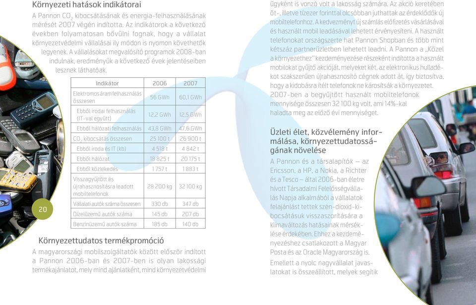 A vállalásokat megvalósító programok 2008-ban indulnak, eredményük a következő évek jelentéseiben lesznek lát hatóak.