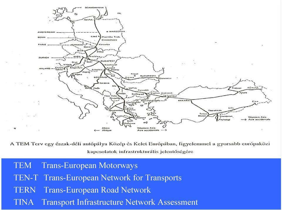 TERN Trans-European Road Network TINA