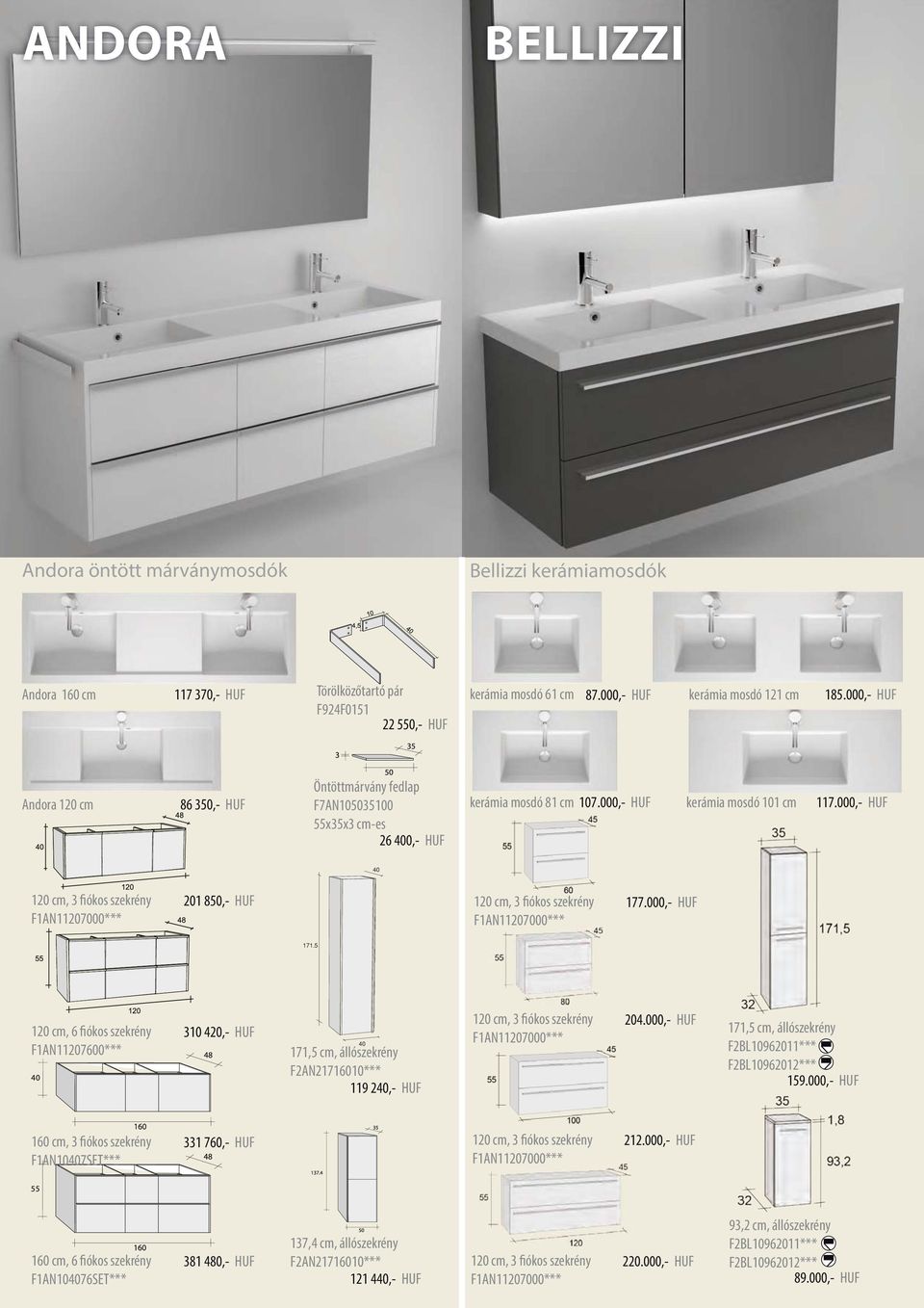 000,- HUF 40 120 cm, 3 fiókos szekrény F1AN11207000*** 201 8,- HUF 120 cm, 3 fiókos szekrény F1AN11207000*** 177.000,- HUF 171.