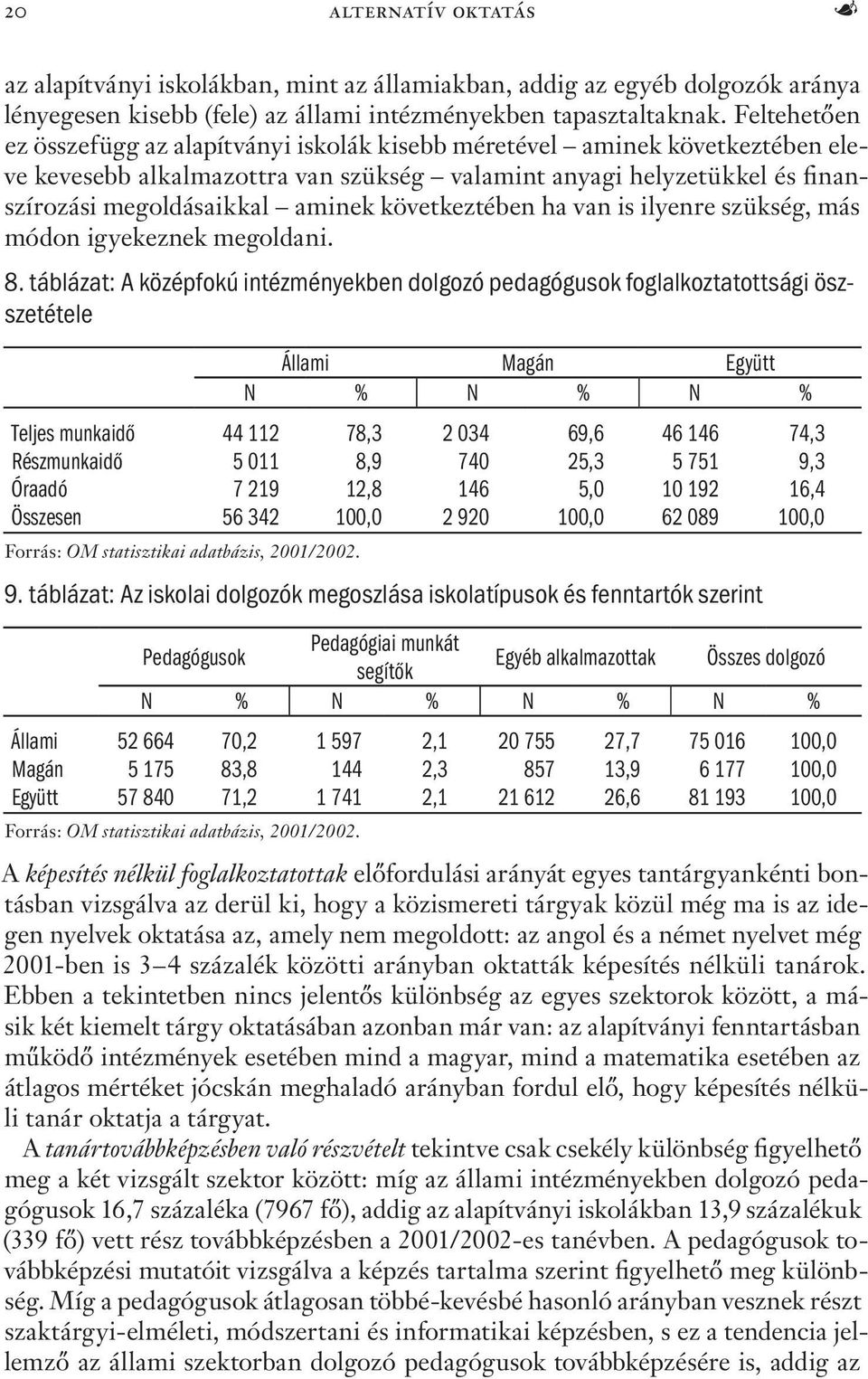 következtében ha van is ilyenre szükség, más módon igyekeznek megoldani. 8.