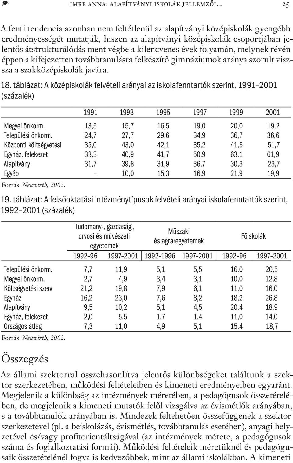 kilencvenes évek folyamán, melynek révén éppen a kifejezetten továbbtanulásra felkészítő gimnáziumok aránya szorult viszsza a szakközépiskolák javára. 18.