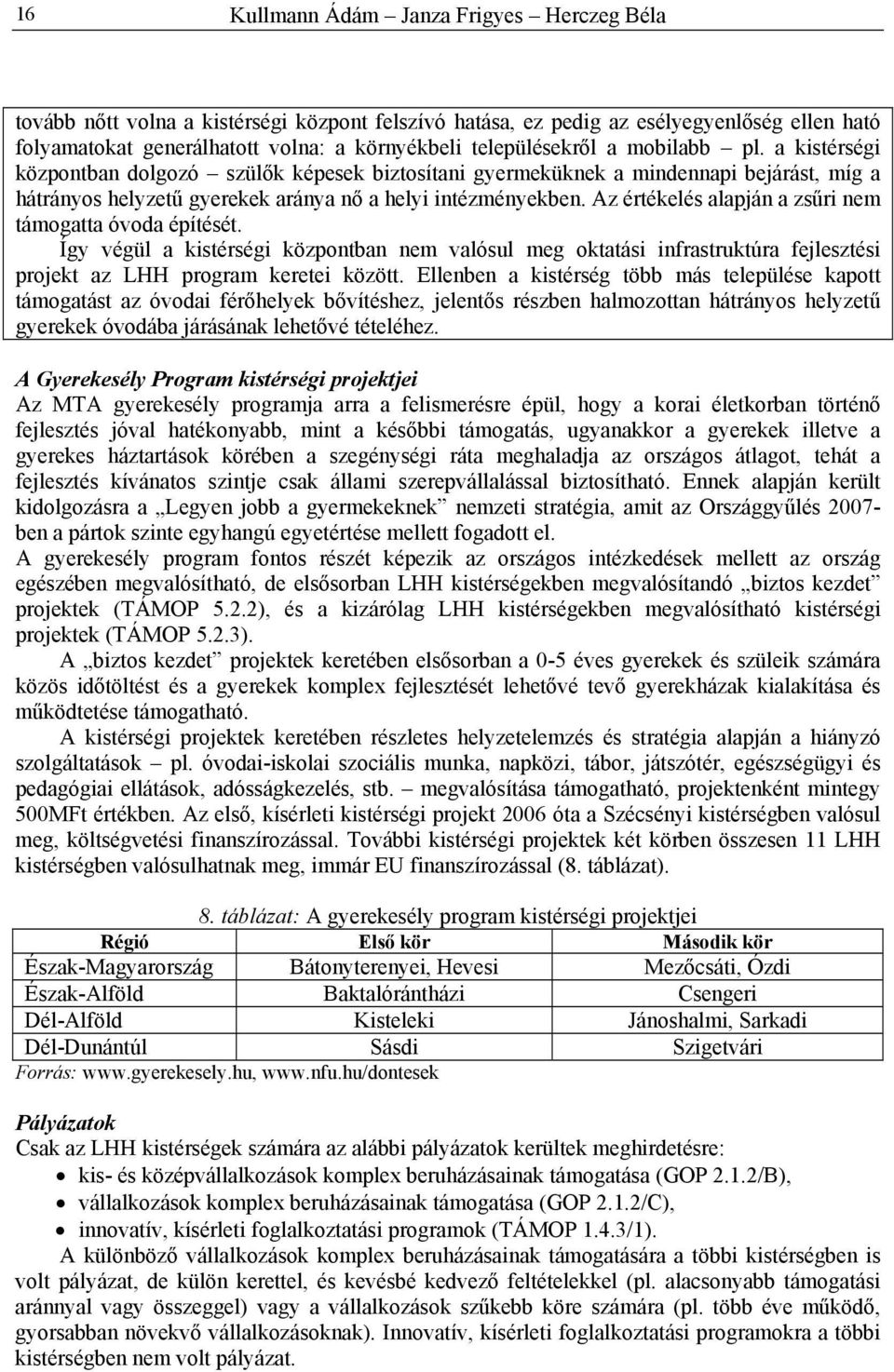 Az értékelés alapján a zsűri nem támogatta óvoda építését. Így végül a kistérségi központban nem valósul meg oktatási infrastruktúra fejlesztési projekt az LHH program keretei között.